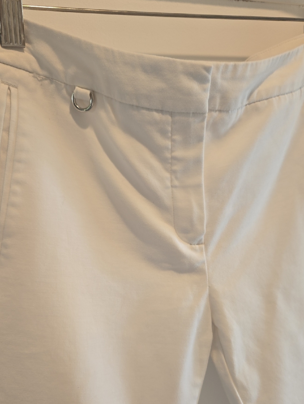 Adrianna Papell White Cropped Slacks - Picture 5 of 12